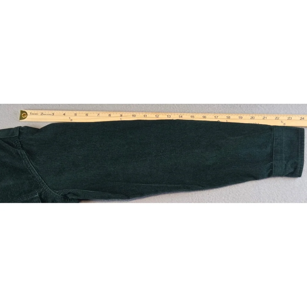 Levis the Worker Corduroy Button Up Long Sleeve Shirt Relaxed Fit Green Mens S